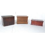 COLLECTION OF THREE EARLY 20TH CENTURY VINTAGE AND LATER BOXES / CABINETS.