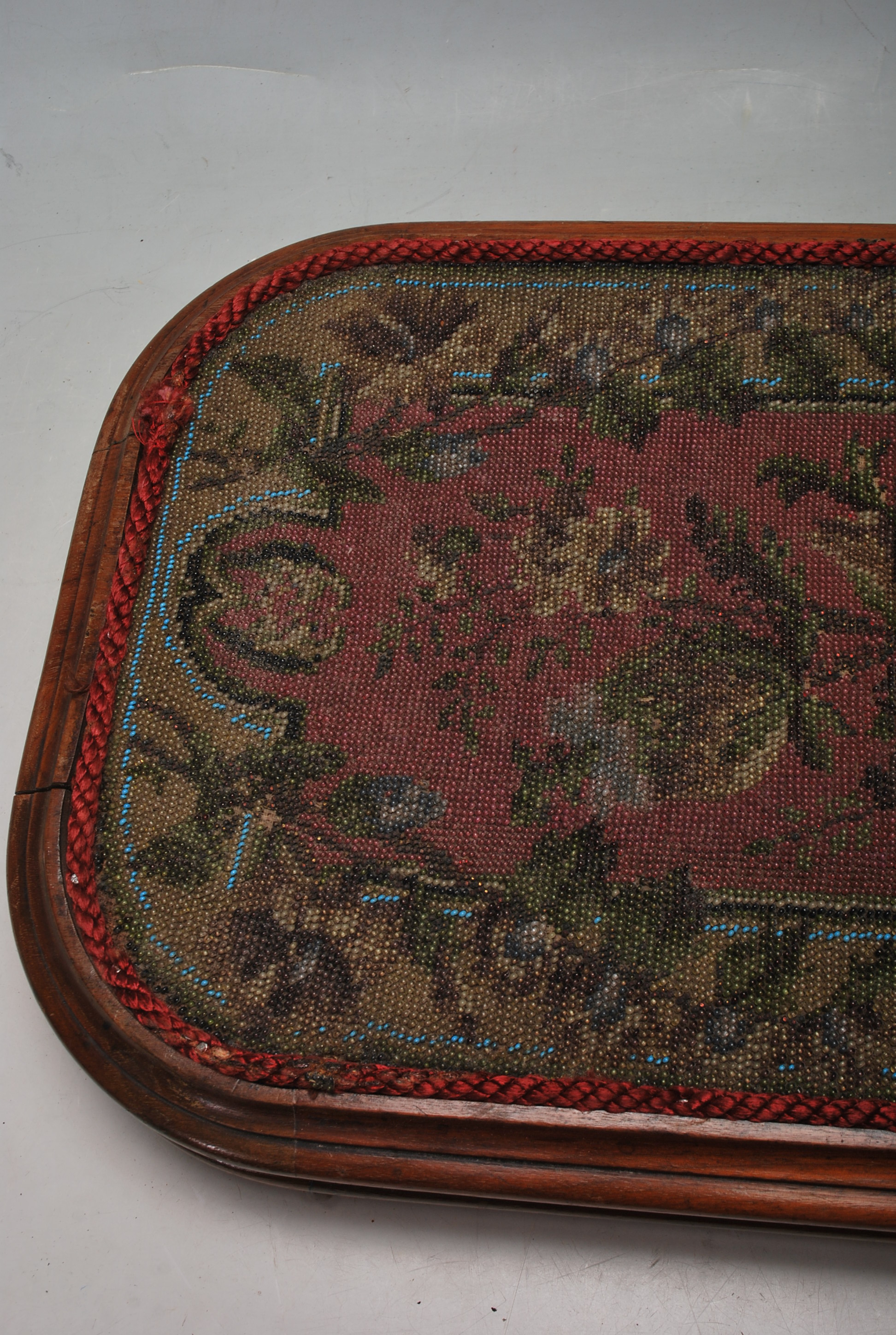 GEROGIAN BOW FRONT CORNER CABINET AND TAPESTRY FOOTSTOOL - Image 13 of 15