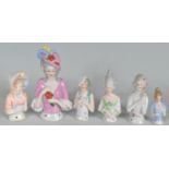 COLLECTION OF PORCELAIN PIN CUSHION HALF DOLLS