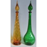 EMPOLI - GENIE BOTTLES RETRO VINTAGE 20TH CENTURY STUDIO ART GLASS