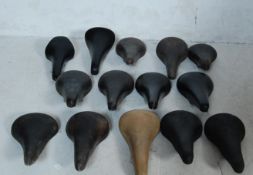 COLLECTION OF FOURTEEN RETRO VINTAGE 20TH CENTURY BICYCLE SEATS