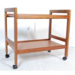 MID CENTURY DANISH INSPIRED TEAK WOOD TROLLEY