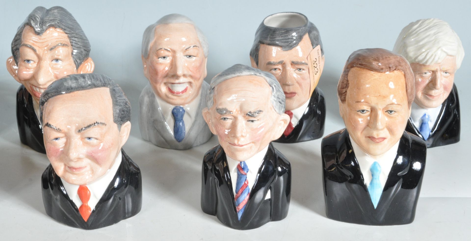 BRITISH PRIME MINISTERS CHARACTER JUGS BY MANOR COLLECTABLES. - Image 6 of 11