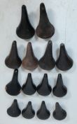 COLLECTION OF FOURTEEN RETRO VINTAGE BICYCLE SEAT