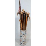 LARGE COLLECTION OF WOODEN WALKING STICKS