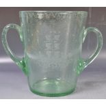 19TH CENTURY GREEN BUBBLE GLASS ICE BUCKET