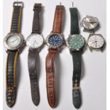 SIX VINTAGE RETRO 20TH CENTURY GENTLEMAN’S WRISTWATCHS