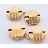 18CT GOLD FRENCH ART DECO CUFFLINKS