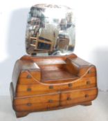 CIRCA 1930’S WALNUT PEDESTAL DRESSING TABLE CHEST