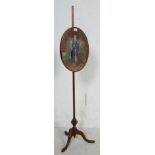 19TH CENTURY REGENCY MAHOGANY TAPESTRY POLE SCREEN