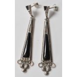 PAIR OF SILVER ART DECO STYLE EARRINGS