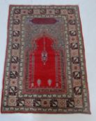 20TH CENTURY TURKISH PRAYER CARPET RUG