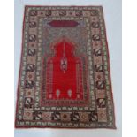 20TH CENTURY TURKISH PRAYER CARPET RUG