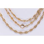 FRENCH 18CT GOLD LONG GUARD CHAIN NECKLACE