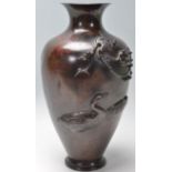 19TH CENTURY JAPANESE MEIJI BRONZE VASE