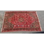 MID 20TH CENTURY PERSIAN AFGHAN QASHQAI WOOL CARPET RUG