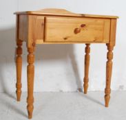 VICTORIAN STYLE PINE WRITING TABLE, VANITY STAND & OTHER