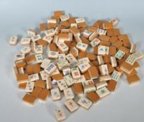 MAHJONG TILES - COLLECTION OF VINTAGE BONE MAHJONG TILSE