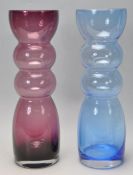 TWO RETRO VINTAGE 20TH CENTURY DARTINGTON GLASS VASES