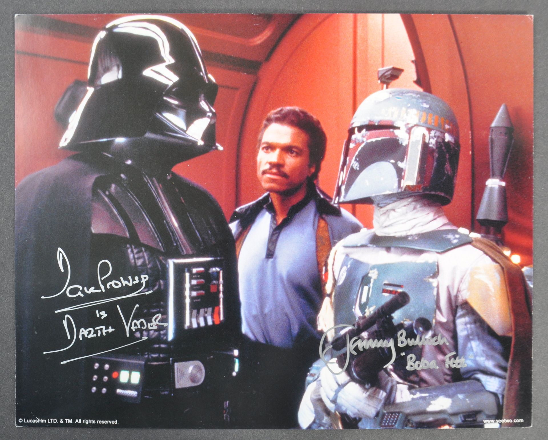 ESTATE OF DAVE PROWSE - VADER & FETT DUAL SIGNED PHOTOGRAPH