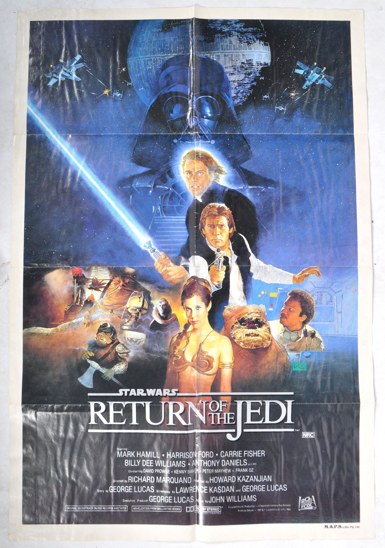 ESTATE OF DAVE PROWSE - AUSTRALIAN ROTJ STAR WARS POSTER