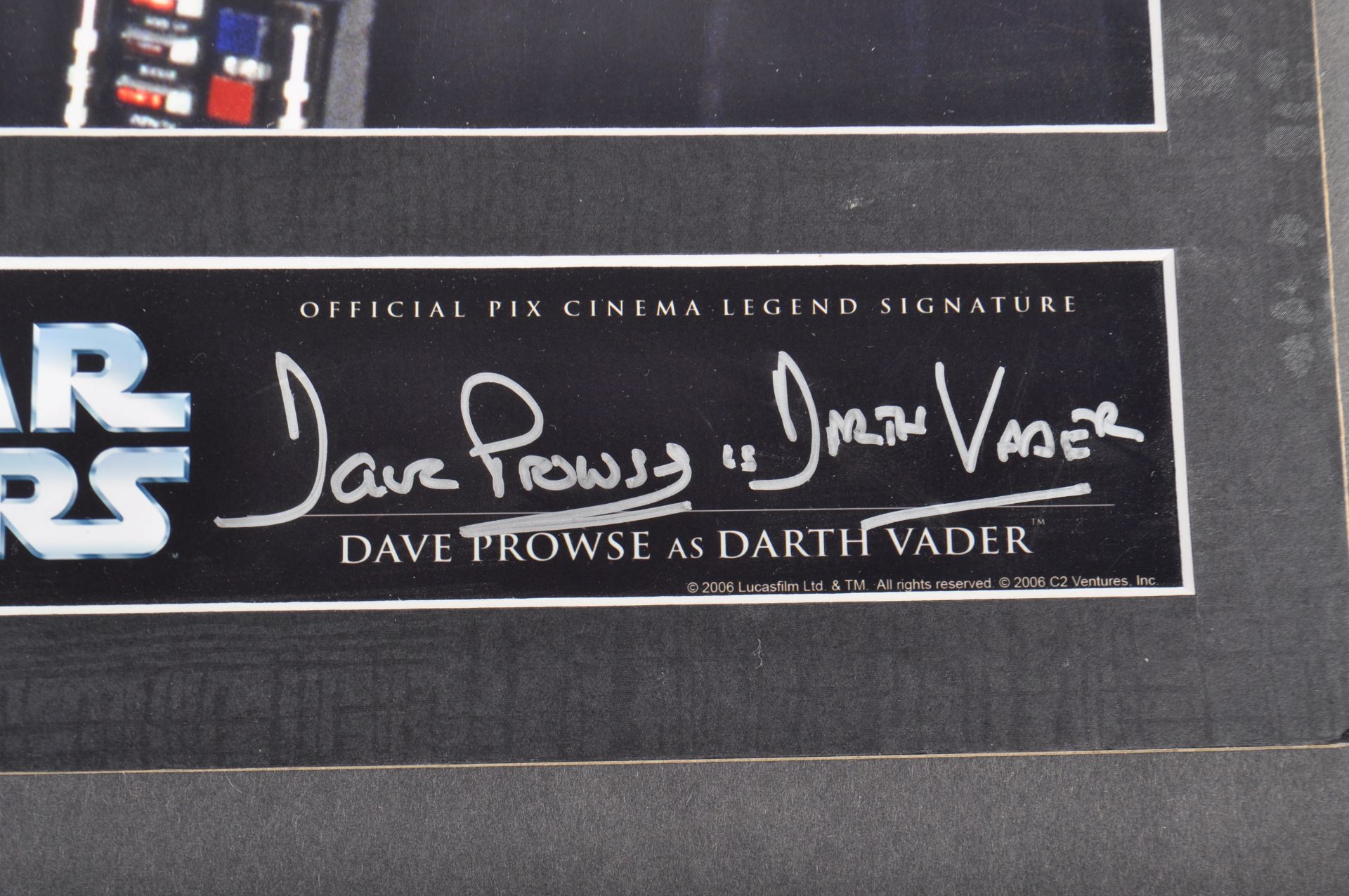 ESTATE OF DAVE PROWSE - OFFICIAL PIX SIGNED PHOTOGRAPH STAR WARS - Image 3 of 3