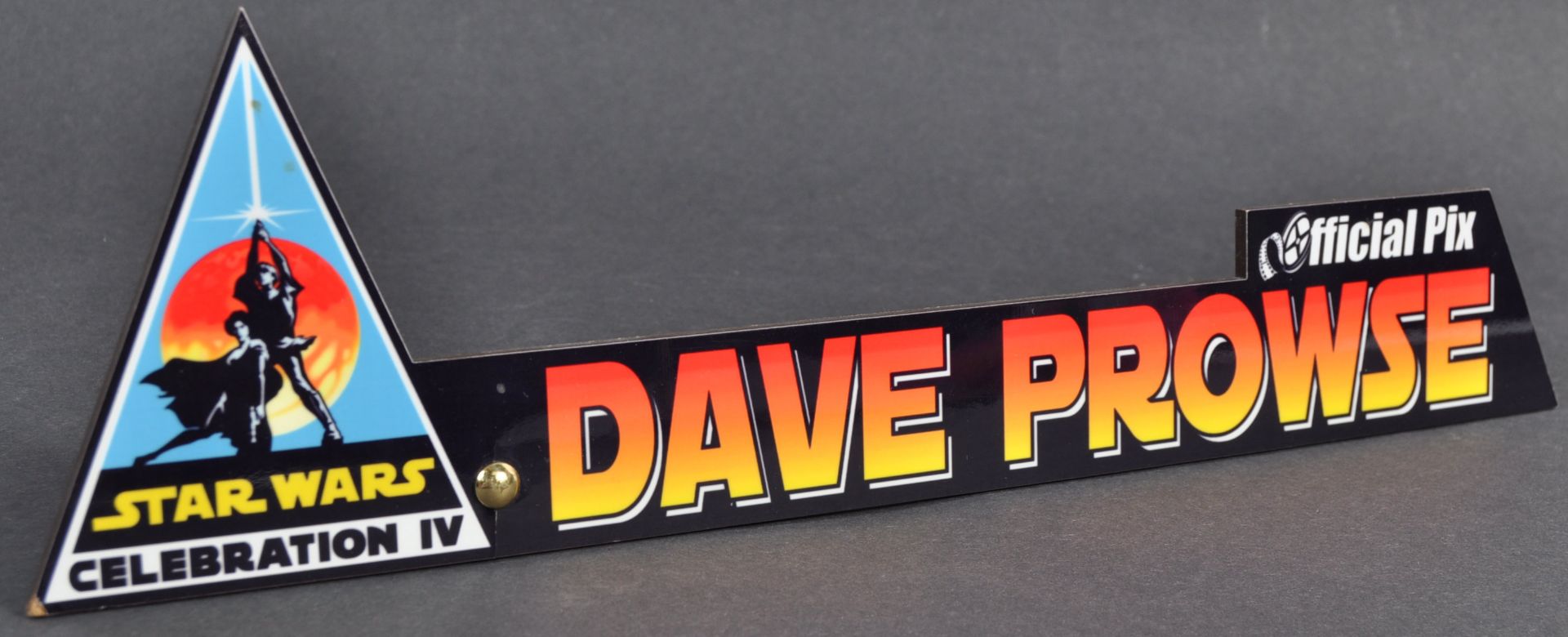 ESTATE OF DAVE PROWSE - ORIGINAL STAR WARS CELEBRATION NAME PLAQUE