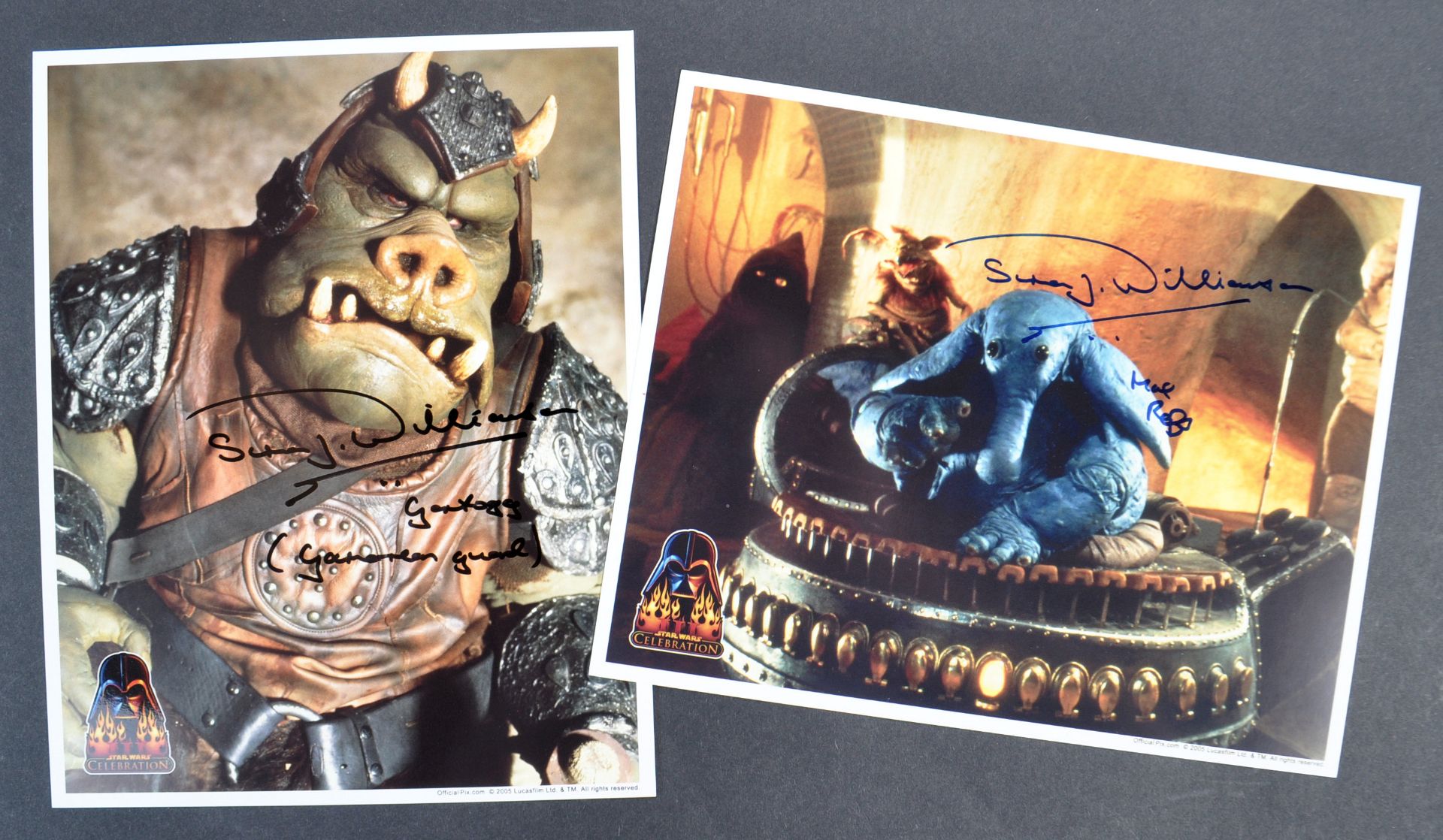 ESTATE OF DAVE PROWSE – STAR WARS OFFICIAL PIX CELEBRATION III SIGNED PHOTOS