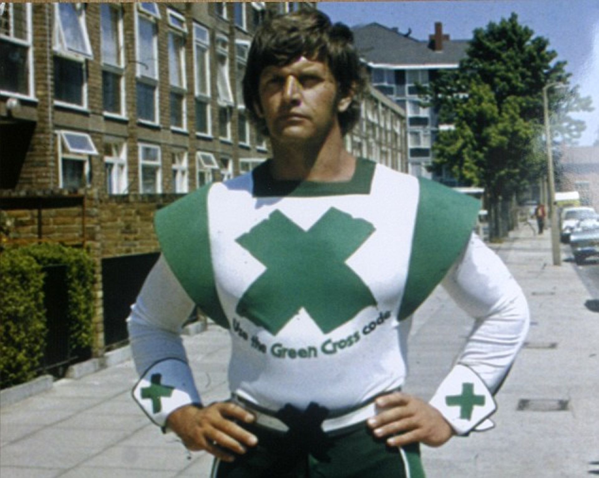 ESTATE OF DAVE PROWSE - SCREEN USED 'GREEN CROSS CODE MAN' COSTUME - Image 16 of 16