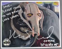 ESTATE OF DAVE PROWSE - MATTHEW WOOD GENERAL GRIEVOUS SIGNED PHOTO