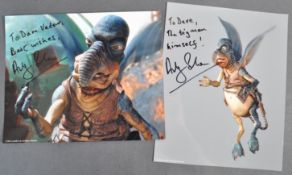 ESTATE OF DAVE PROWSE - STAR WARS - ANDY SECOMBE SIGNED PHOTOS