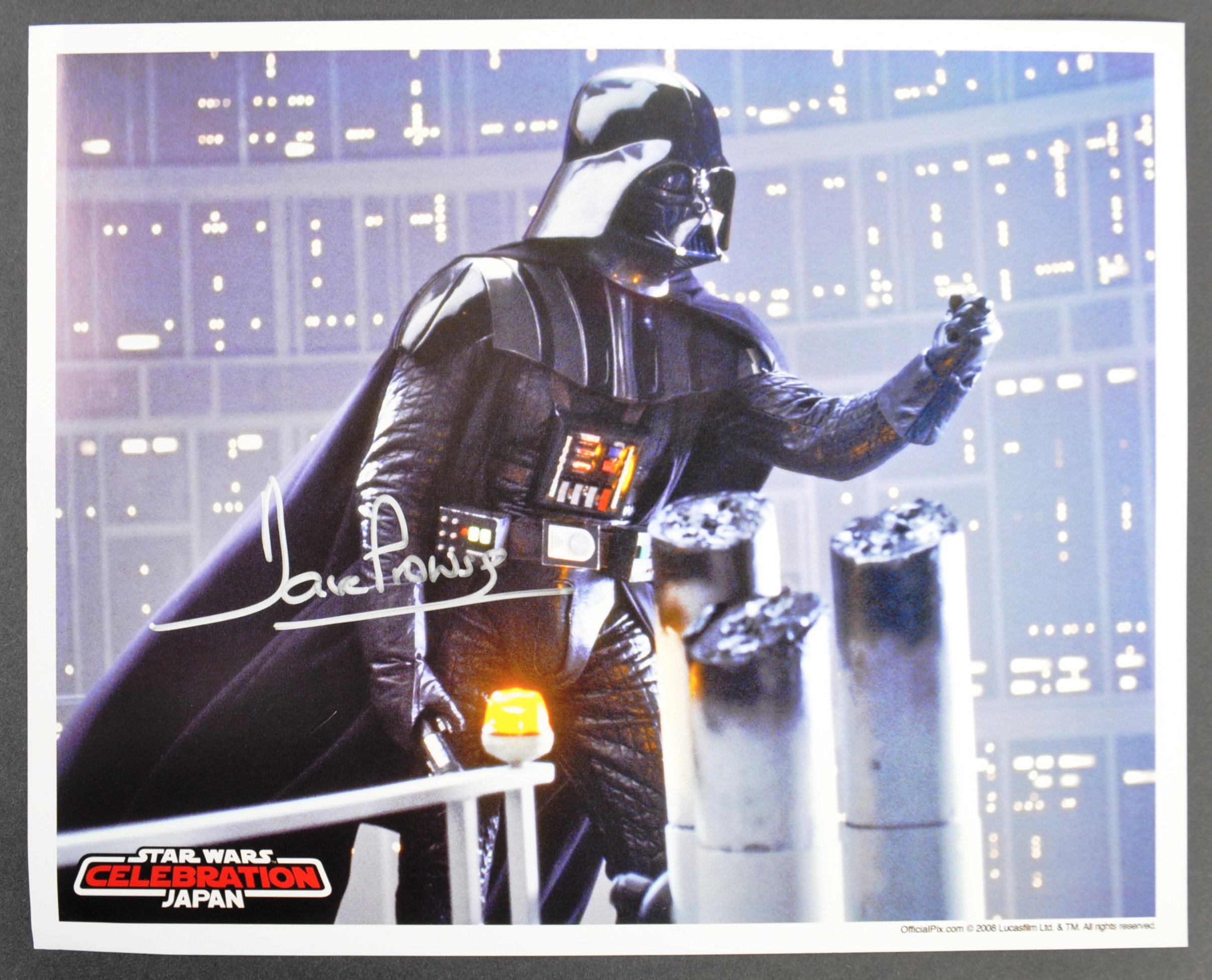 ESTATE OF DAVE PROWSE - STAR WARS CELEBRATION - SIGNED 8X10" PHOTO