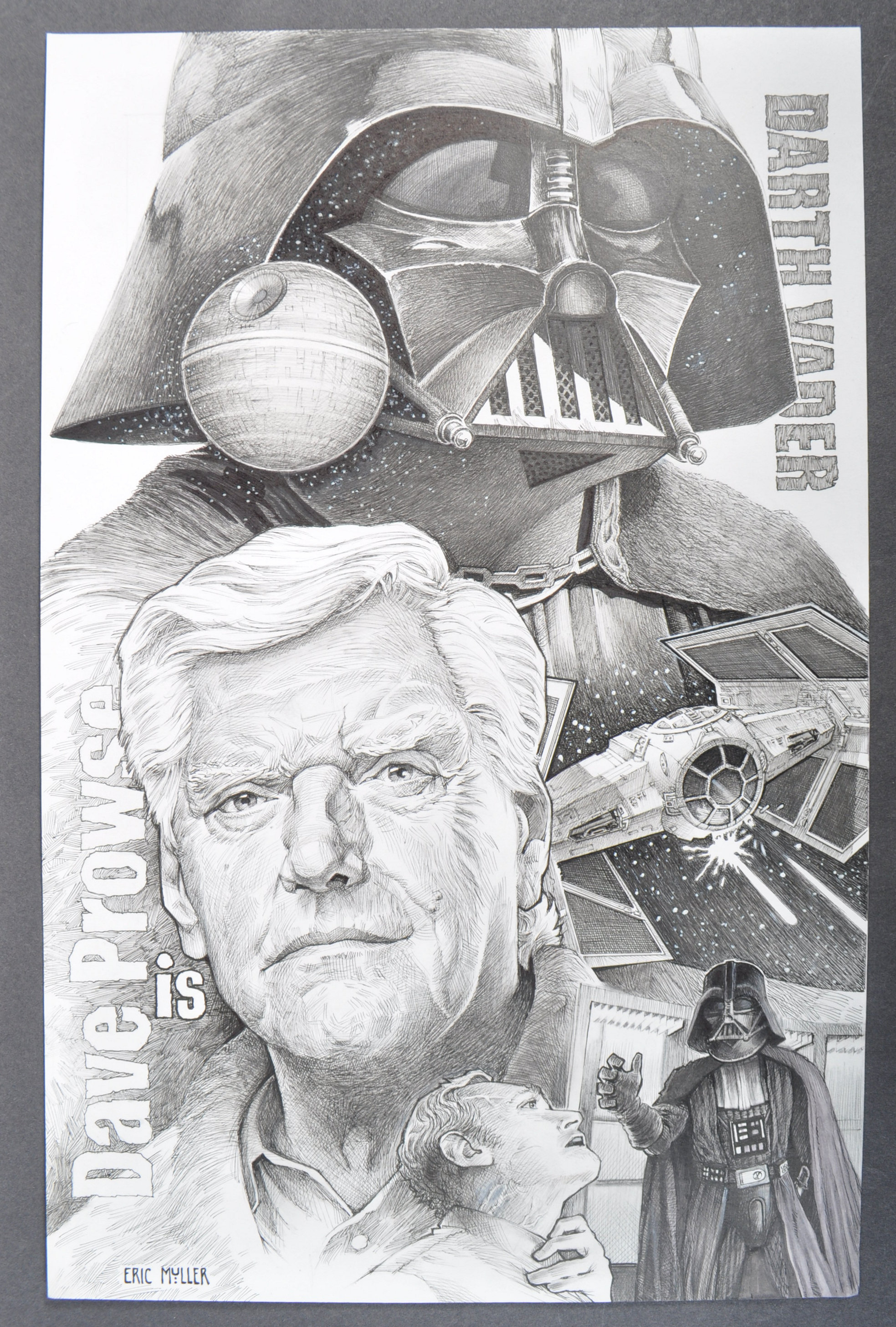 ESTATE OF DAVE PROWSE - STAR WARS - ERIC MULLER ORIGINAL ARTWORK