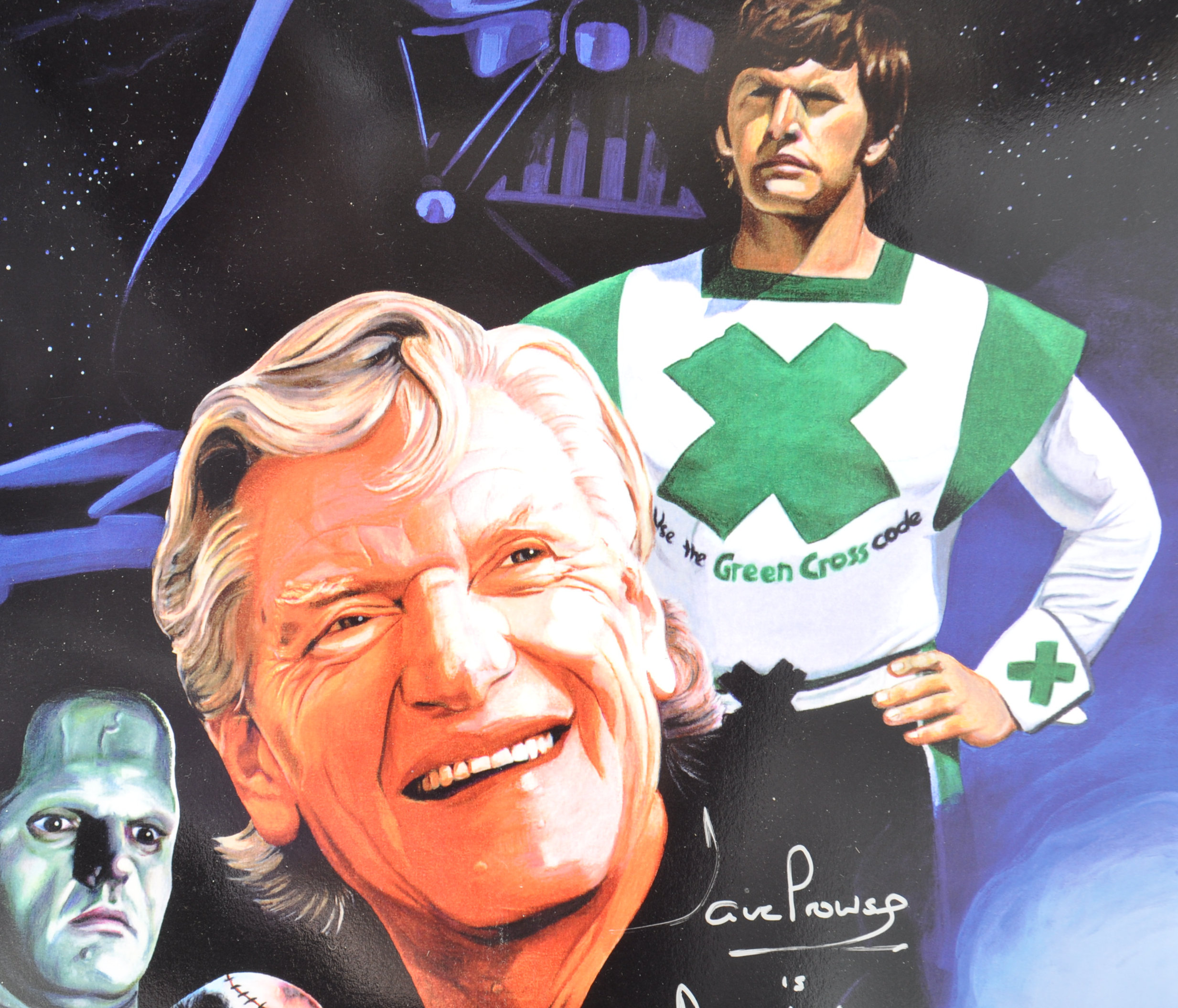 ESTATE OF DAVE PROWSE - SIGNED MONTAGE ARTWORK PRINT - Image 2 of 3