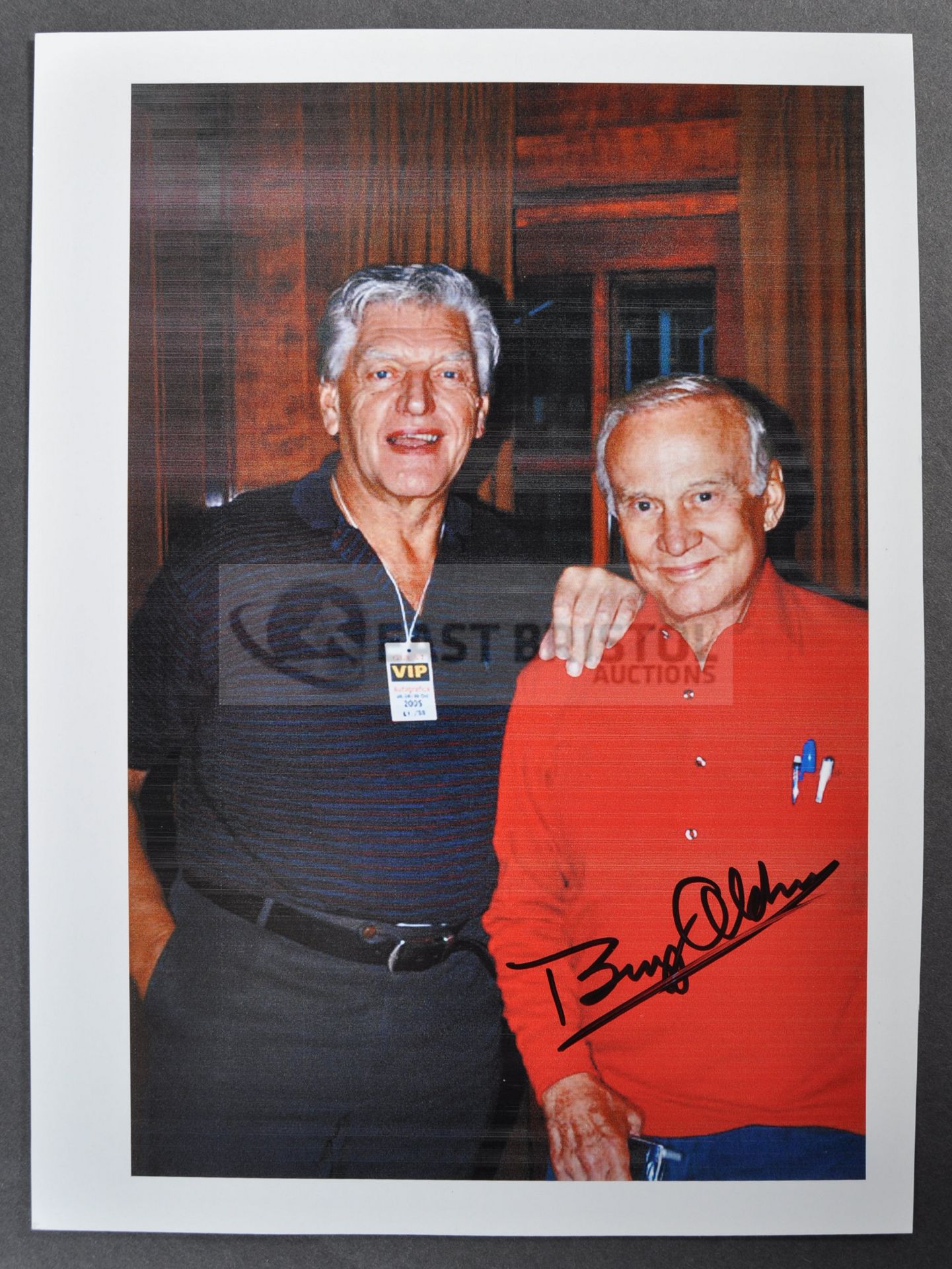 ESTATE OF DAVE PROWSE - BUZZ ALDRIN SIGNED PERSONAL PHOTOGRAPH