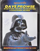 ESTATE OF DAVE PROWSE - SHOWMASTERS CONVENTION SIGNED POSTER