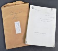 ESTATE OF DAVE PROWSE - ORIGINAL HITCH HIKER'S GUIDE SCRIPT