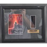 ESTATE OF DAVE PROWSE - AUTOGRAPHED FILM CEL DISPLAY