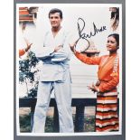 ESTATE OF DAVE PROWSE - SIR ROGER MOORE - SIGNED 8X10" PHOTO