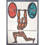 ESTATE OF DAVE PROWSE - 1962 HUNGARIAN WEIGHT LIFTING POSTER