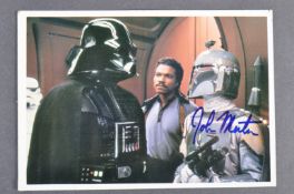 ESTATE OF DAVE PROWSE - STAR WARS - JOHN MORTON BOBA FETT SIGNED