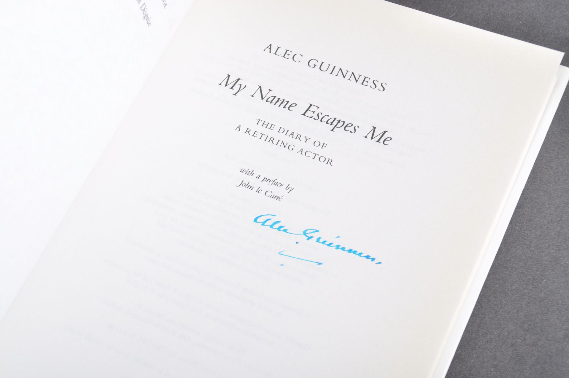 ESTATE OF DAVE PROWSE - SIR ALEC GUINNESS - AUTOGRAPHED AUTOBIOGRAPHY - Image 2 of 4