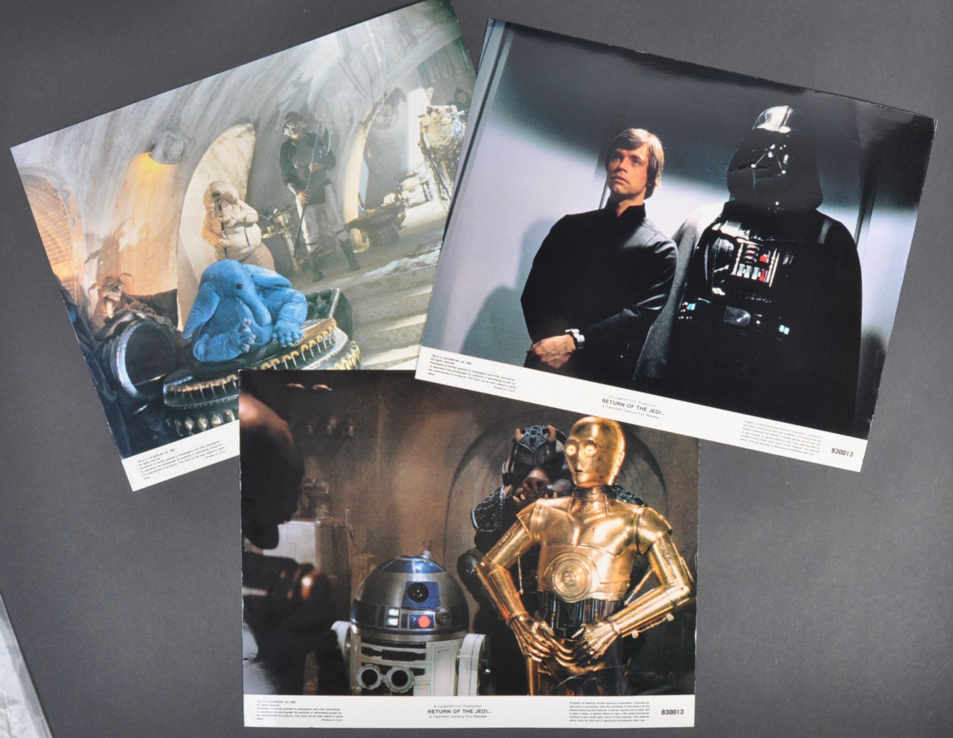 ESTATE OF DAVE PROWSE - RETURN OF THE JEDI SET OF LOBBY CARDS