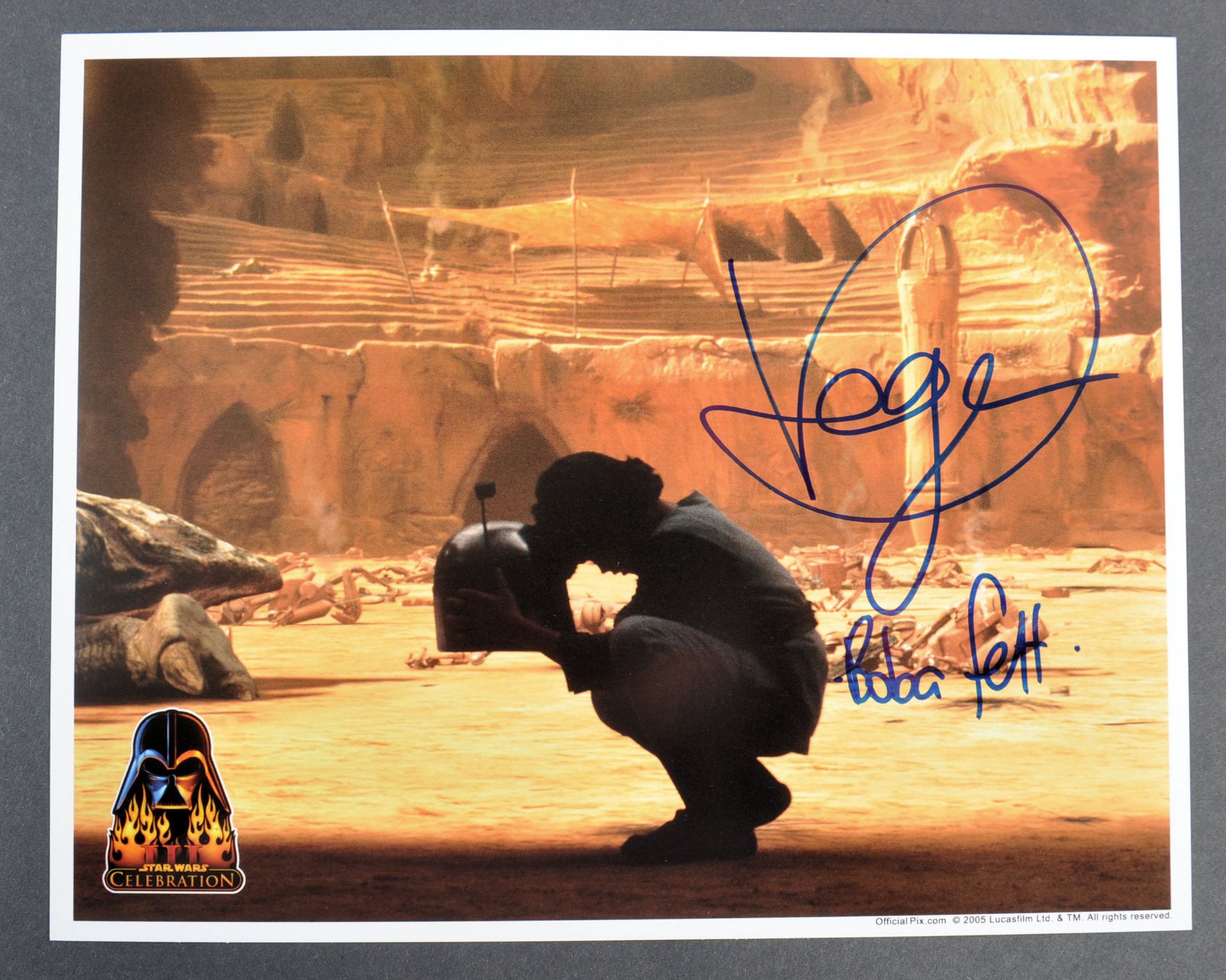 ESTATE OF DAVE PROWSE – STAR WARS OFFICIAL PIX CELEBRATION III SIGNED PHOTO