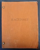 ESTATE OF DAVE PROWSE - BLACK SNAKE (1973) - ORIGINAL SCRIPT