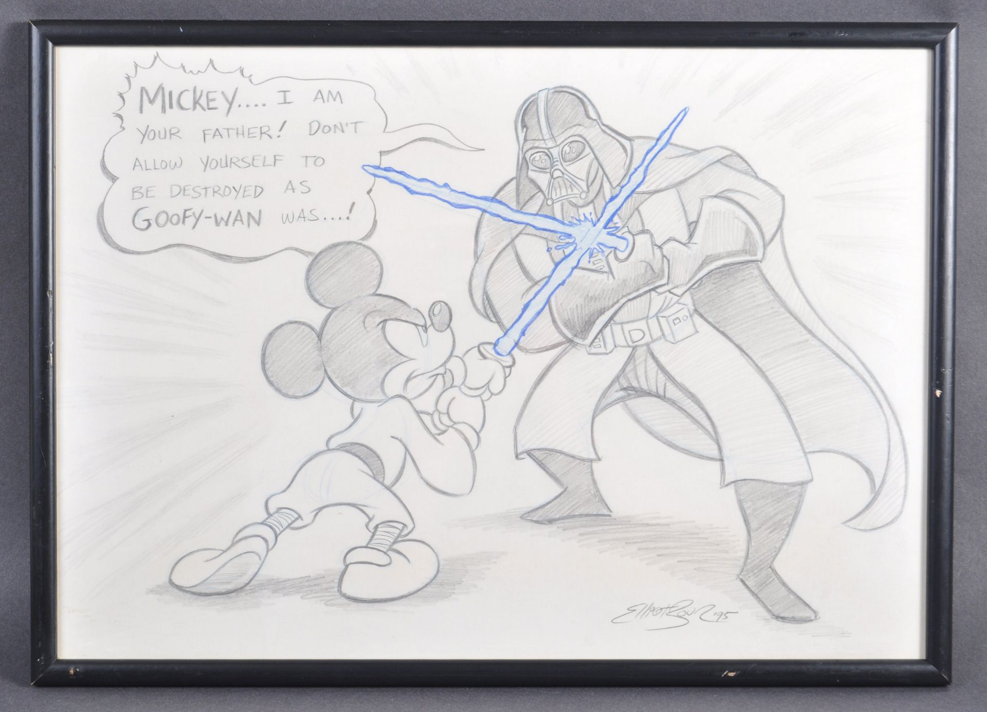 ESTATE OF DAVE PROWSE - ELLIOT BOUR (DISNEY ANIMATOR) HAND DRAWN ARTWORK