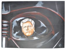 ESTATE OF DAVE PROWSE - ACRYLIC ON CANVAS PAINTING OF MR PROWSE