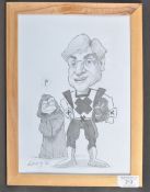 ESTATE OF DAVE PROWSE - ORIGINAL FAN ART CARTOON SKETCH