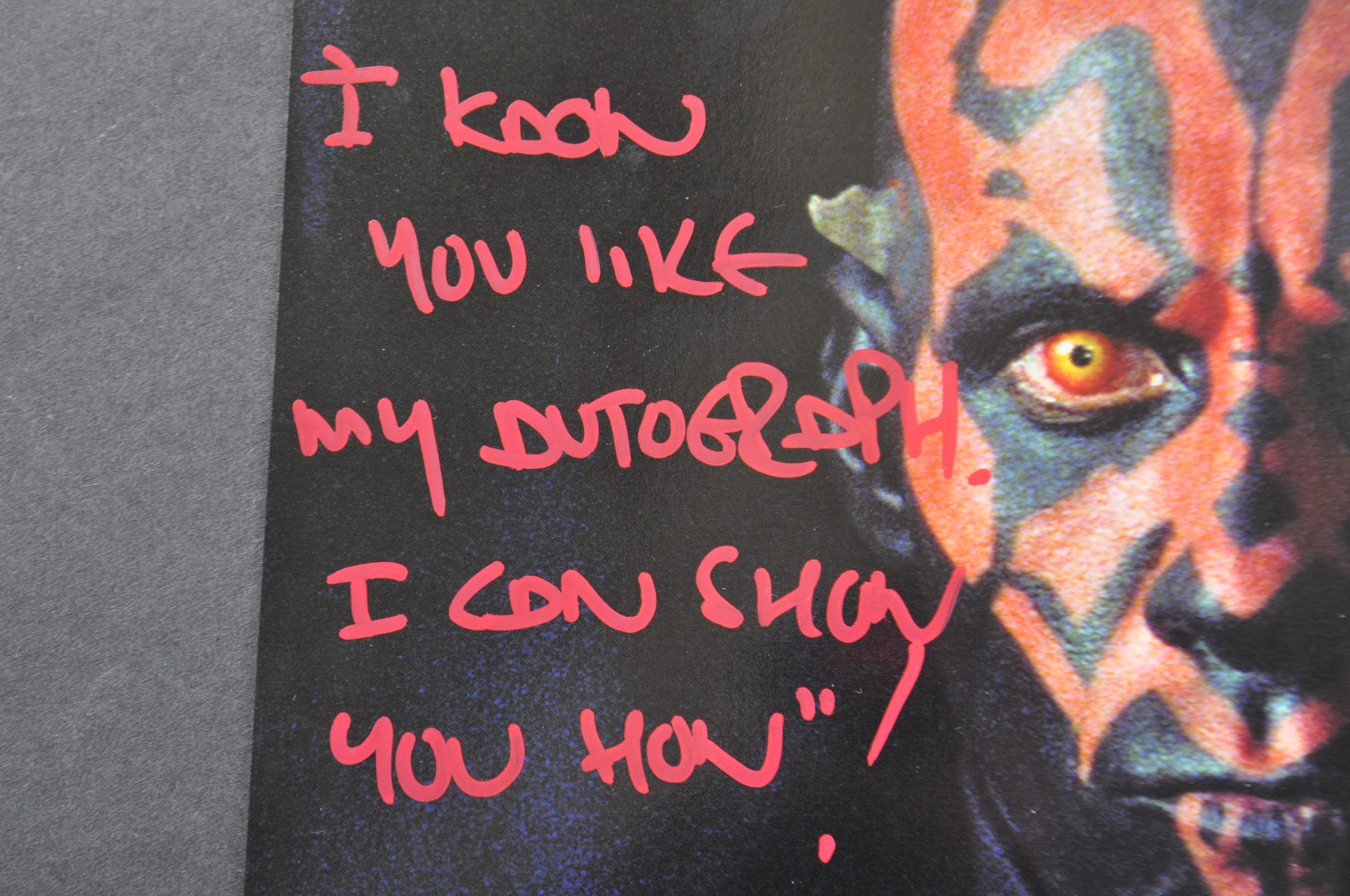 ESTATE OF DAVE PROWSE - RAY PARK (DARTH MAUL) SIGNED PHOTOGRAPH - Image 2 of 3