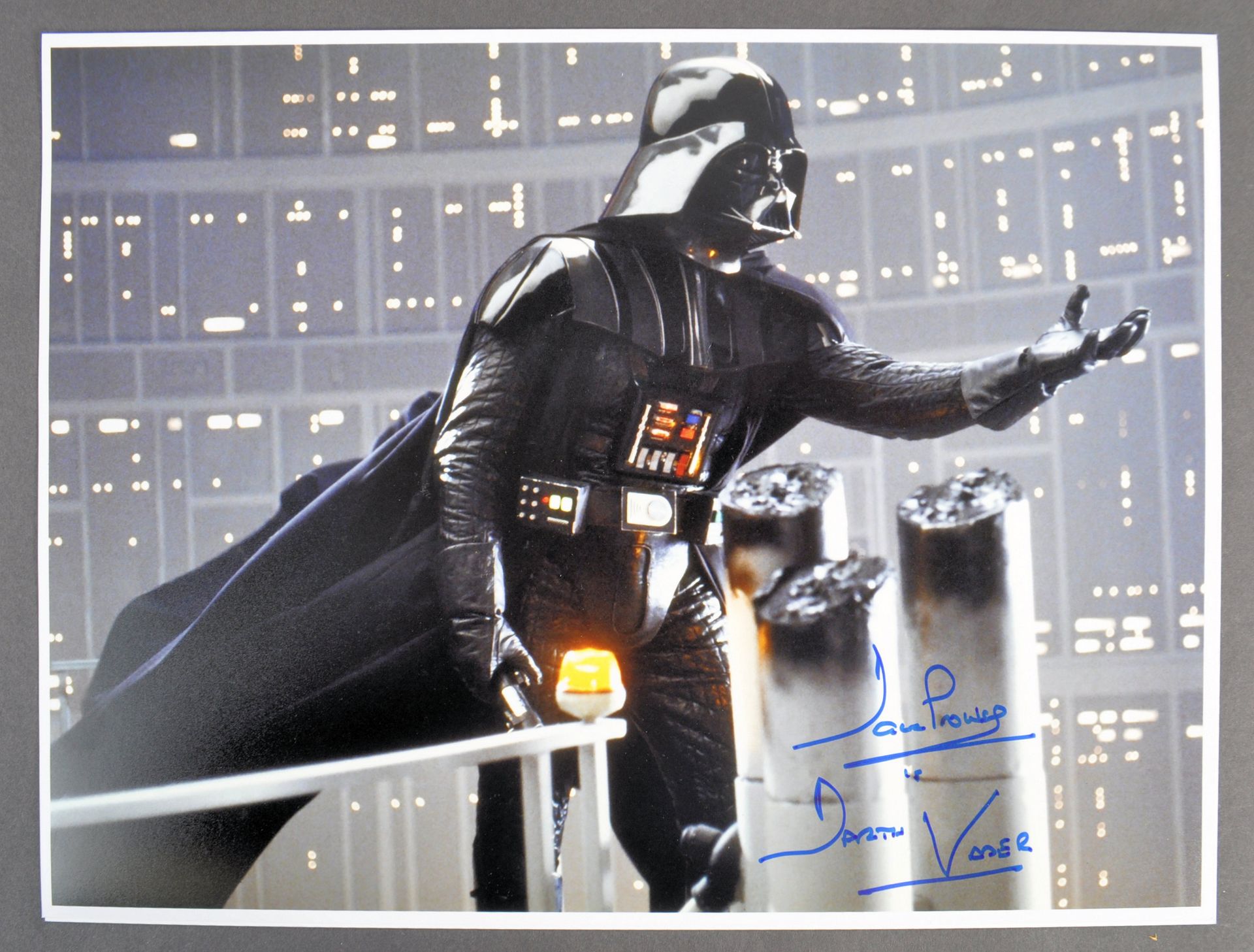 ESTATE OF DAVE PROWSE - EMPIRE STRIKES BACK 16X12 SIGNED